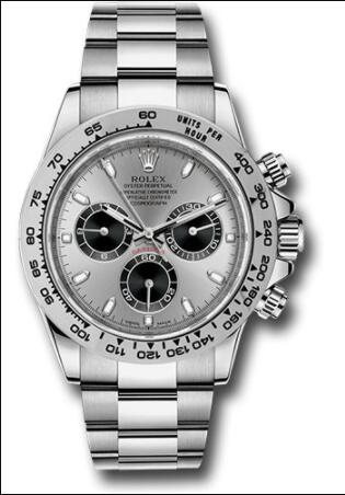 Replica Rolex White Gold Cosmograph Daytona 40 Watch 116509 Steel And Black Index Dial - Click Image to Close